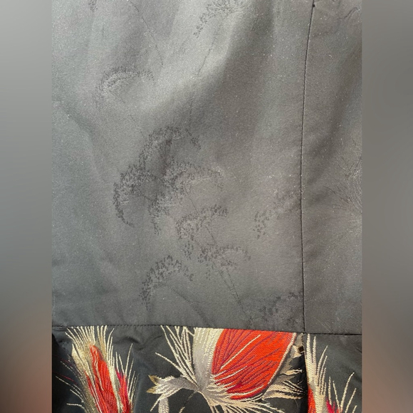 Wayne Clark Black Floral Cocktail Dress Size 4 
full skirt - Picture 4 of 8